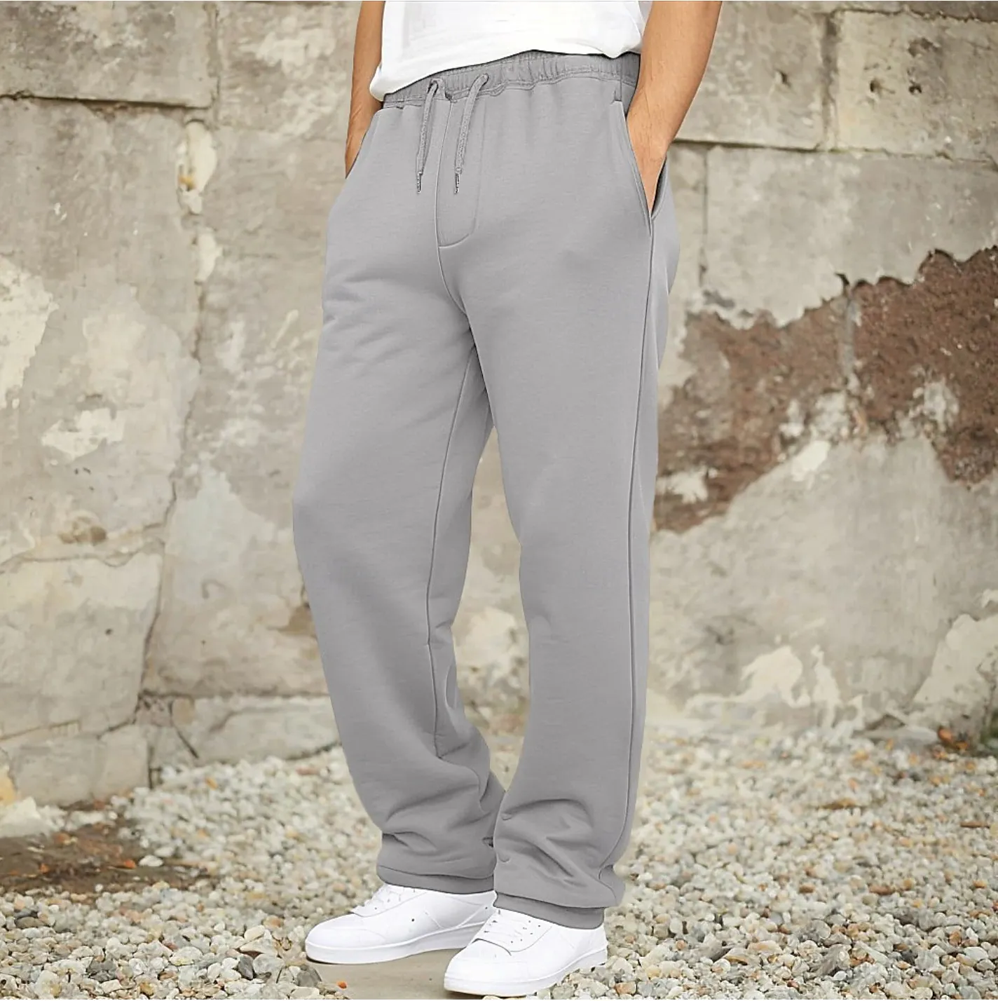 Men's Jogger Pants - Relaxed Fit - Soft Fabric - Drawstring Waist - Tapered Casual Style