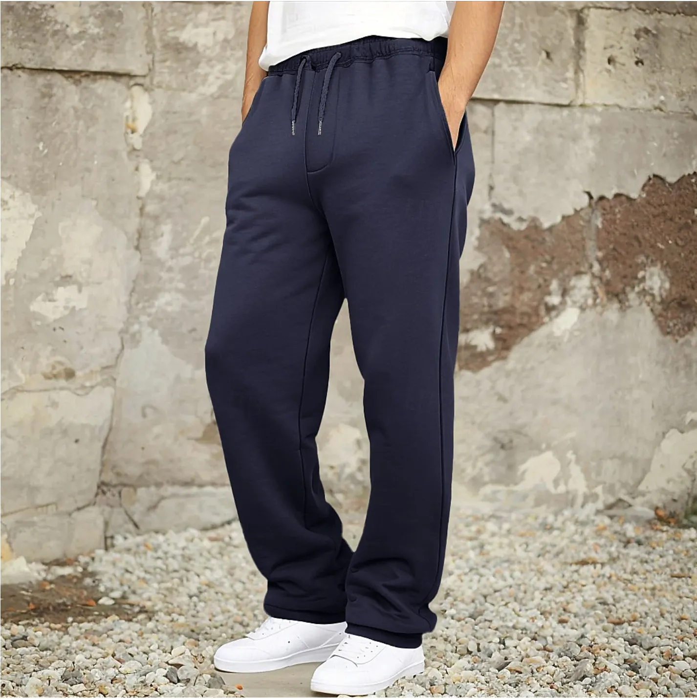Men's Jogger Pants - Relaxed Fit - Soft Fabric - Drawstring Waist - Tapered Casual Style
