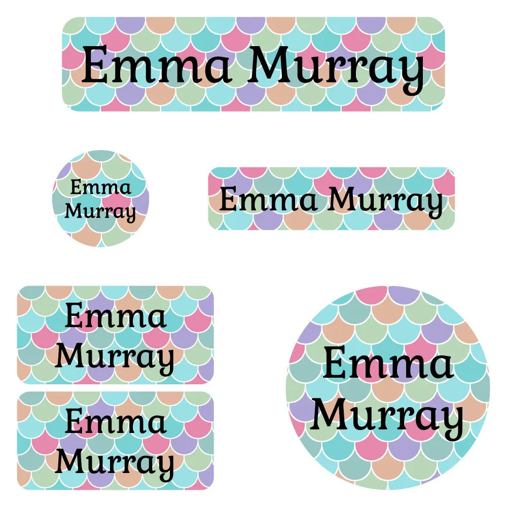 Mermaid Pattern Daycare Labels Pack