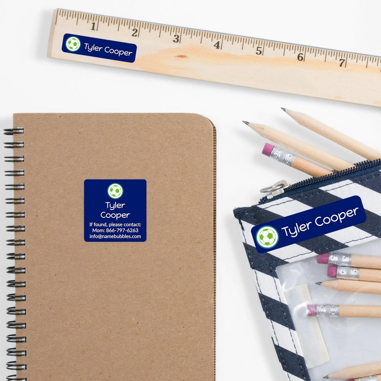 Multicolor Icon School Labels Pack