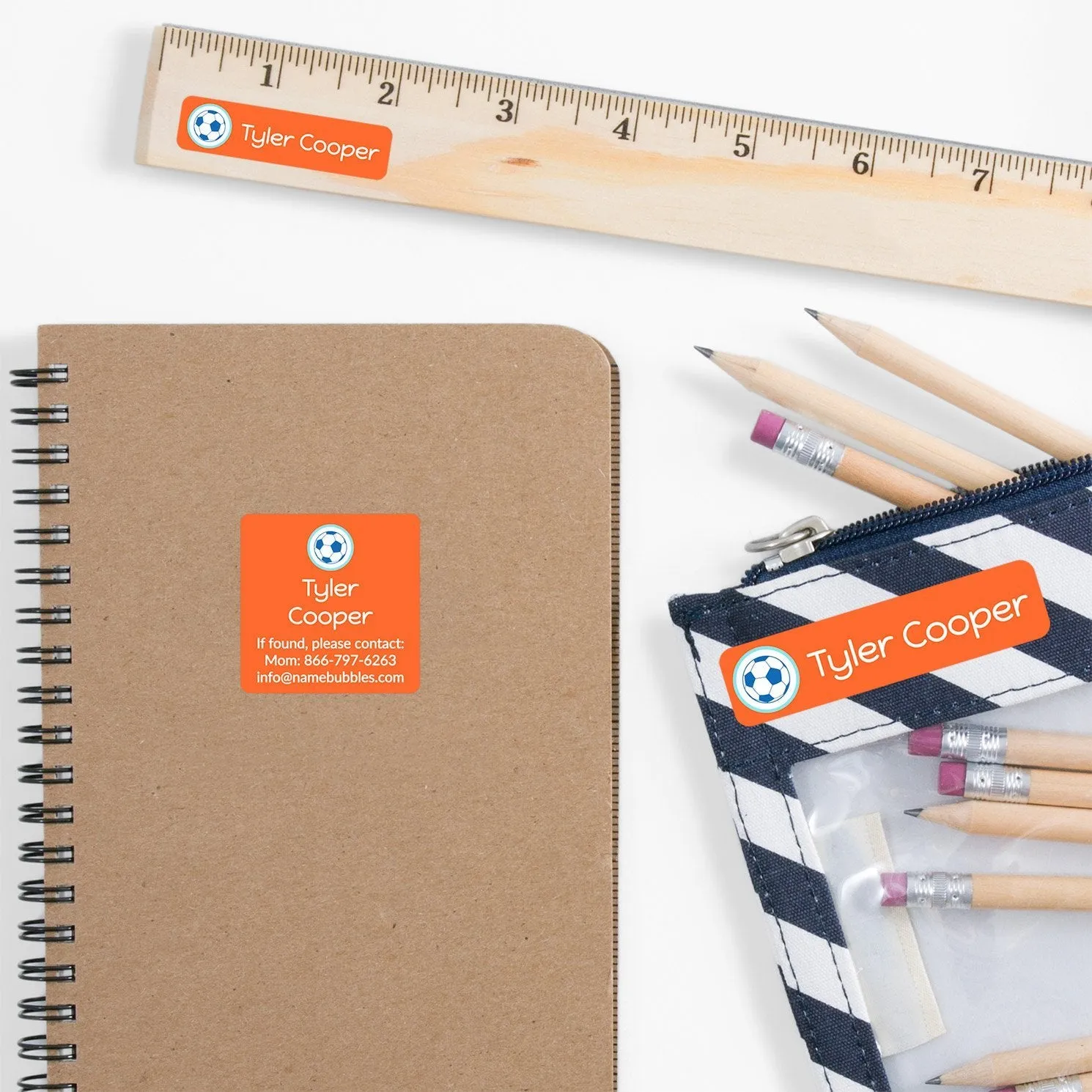 Multicolor Icon School Labels Pack