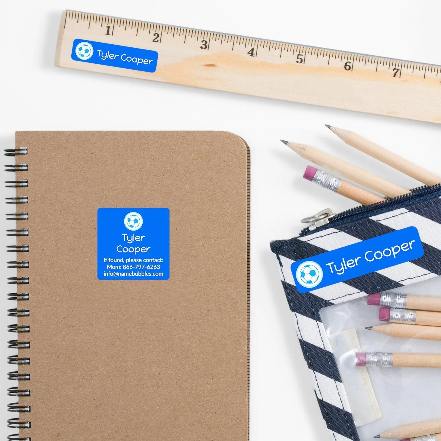 Multicolor Icon School Labels Pack
