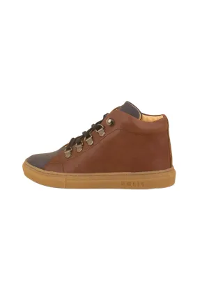 Navy/Brown Mid Sneakers