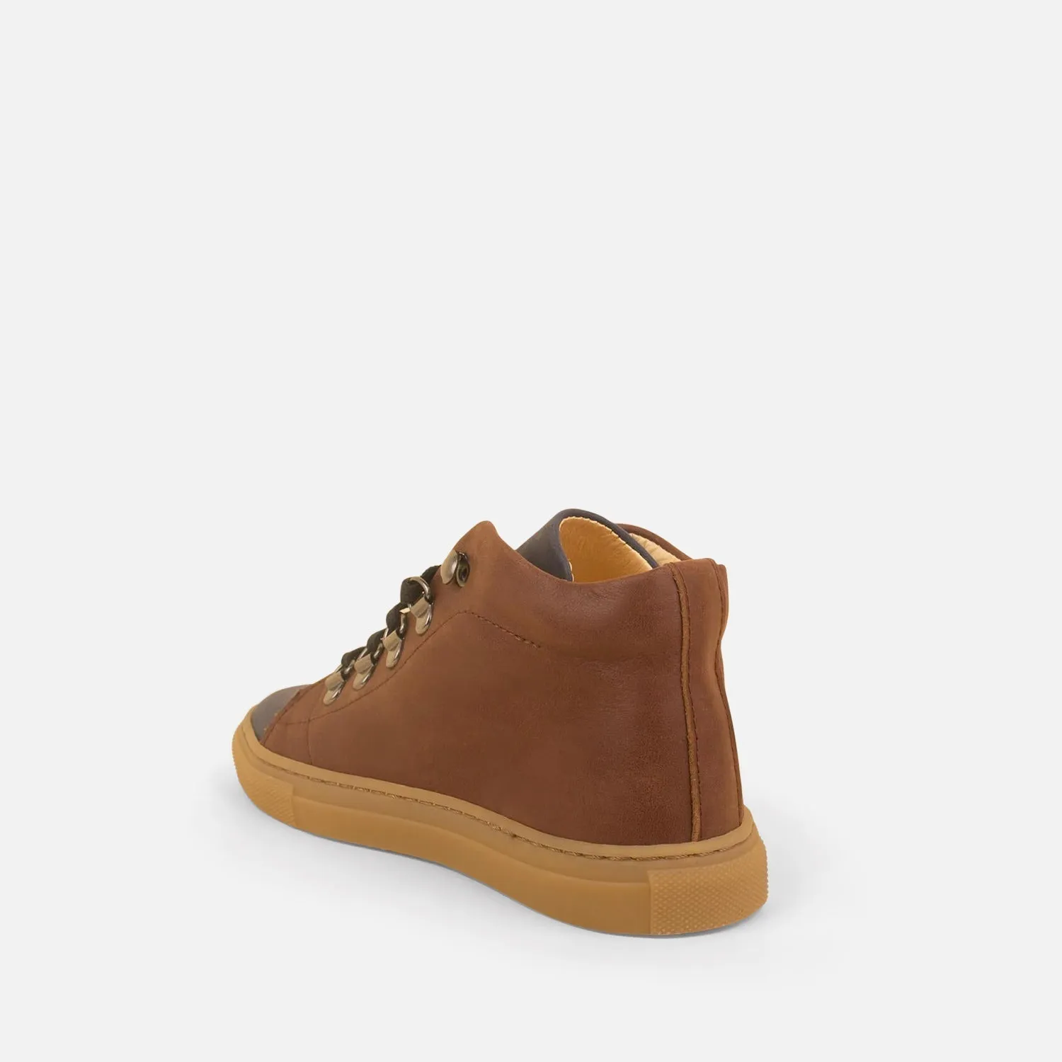 Navy/Brown Mid Sneakers