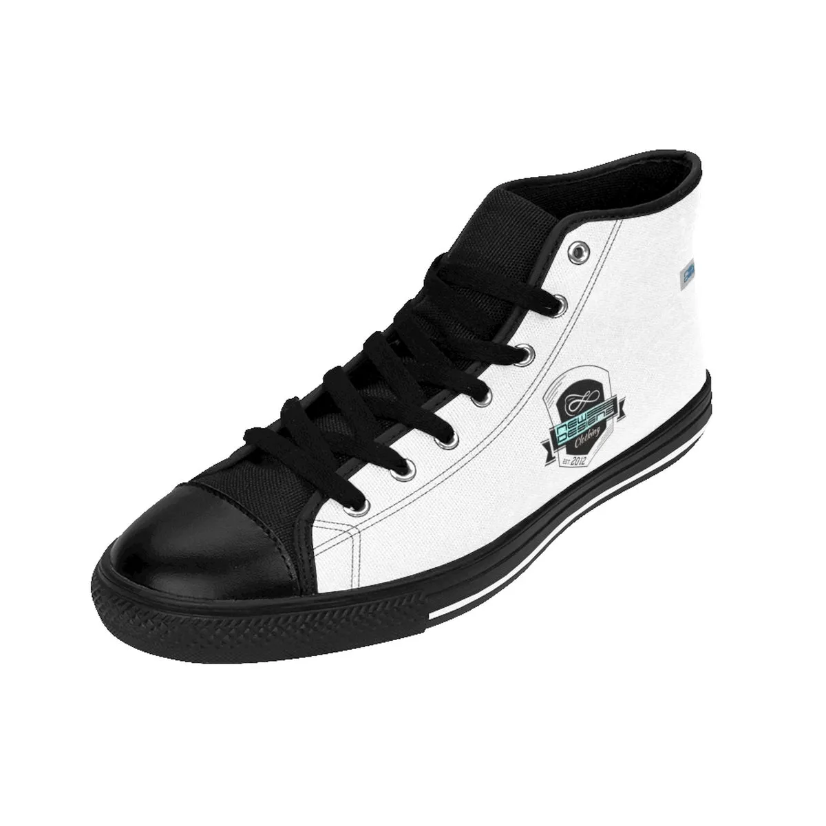 (ND) alt Logo -Women's High-top Sneakers White
