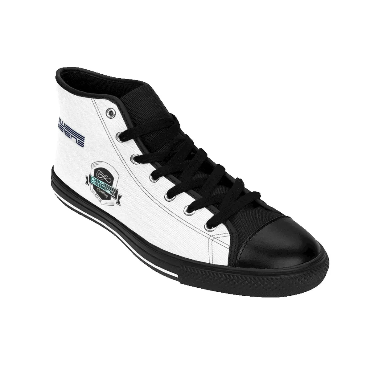 (ND) alt Logo -Women's High-top Sneakers White