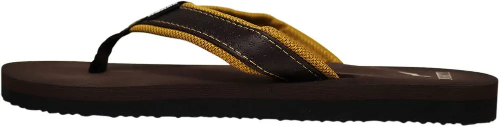 Norty Mens Flip Flop Sandal Brown   11100