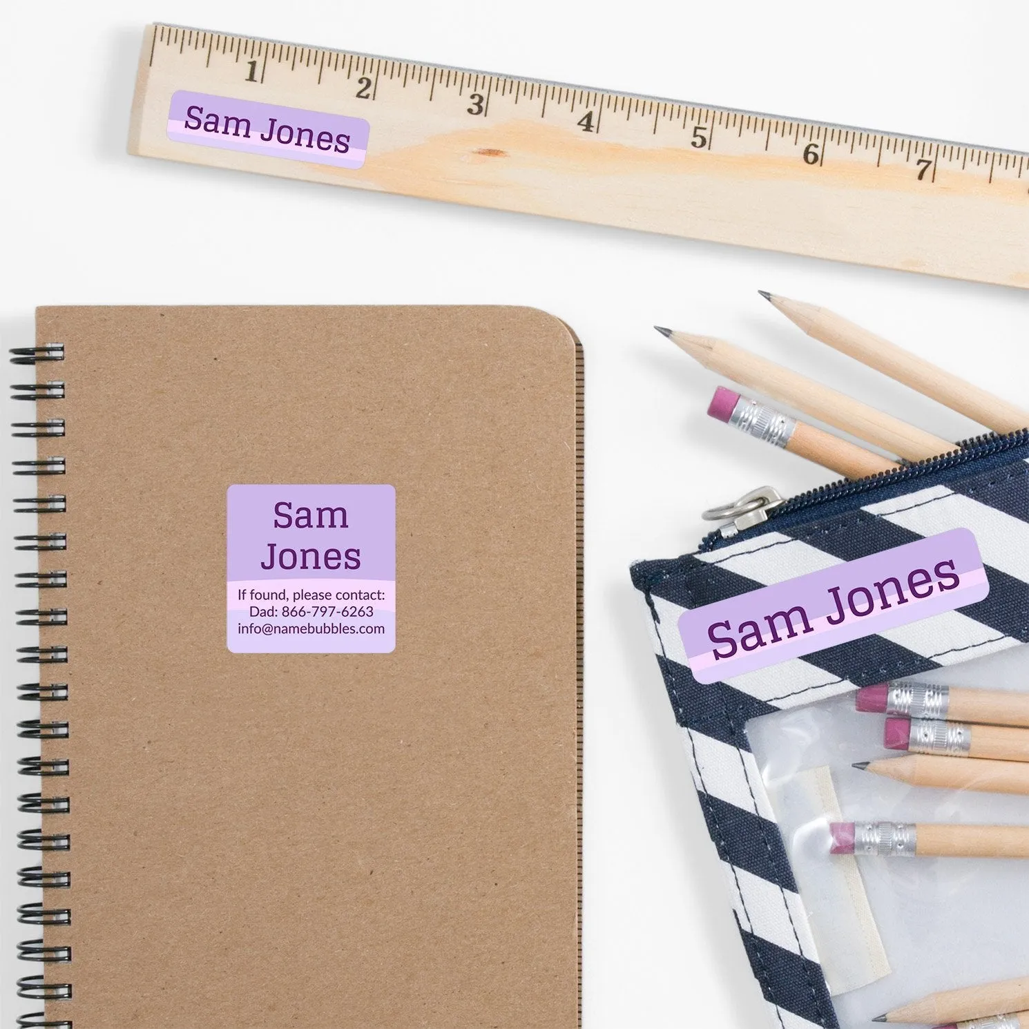 Ombre School Labels Pack