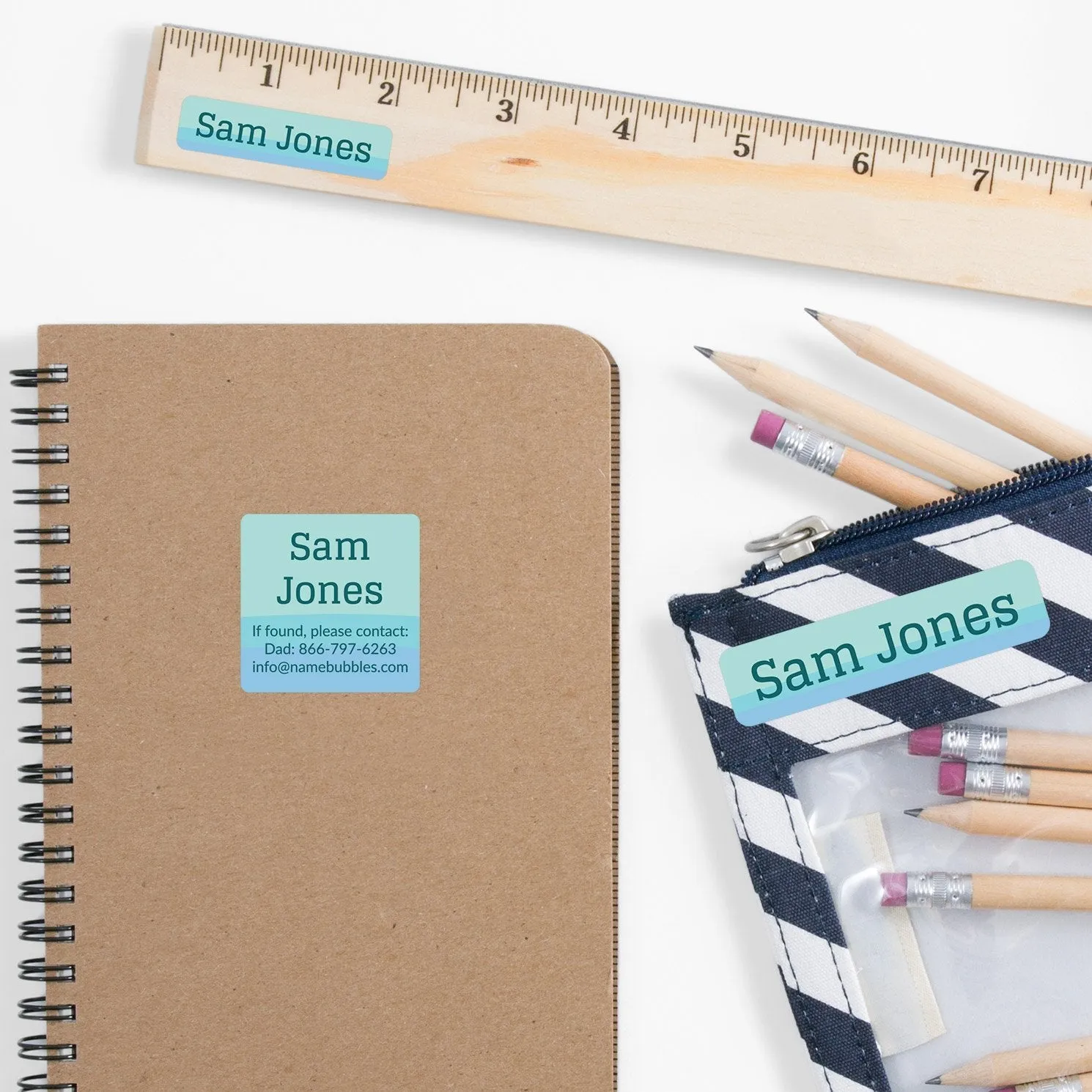 Ombre School Labels Pack