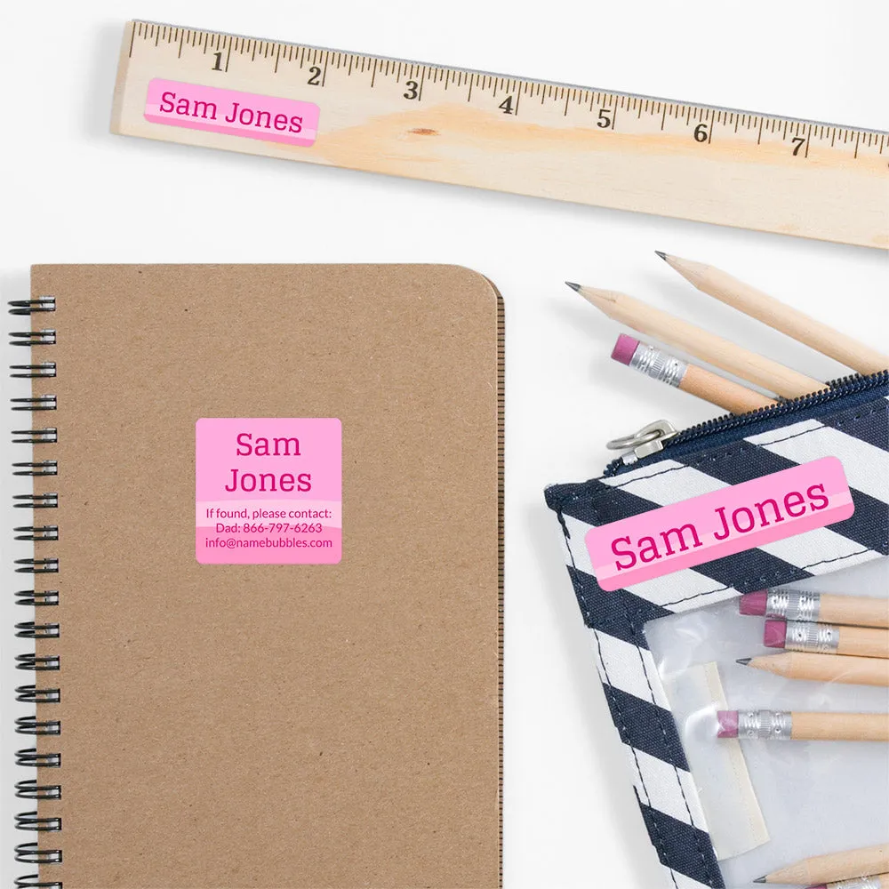 Ombre School Labels Pack