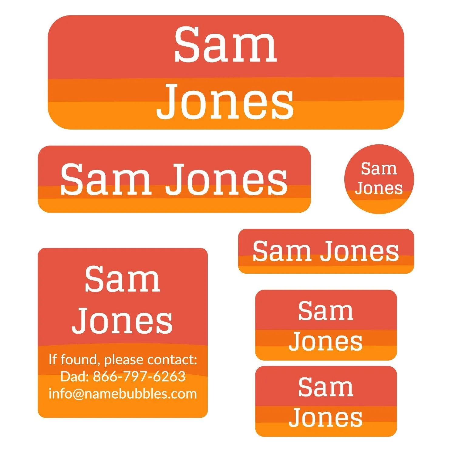Ombre School Labels Pack