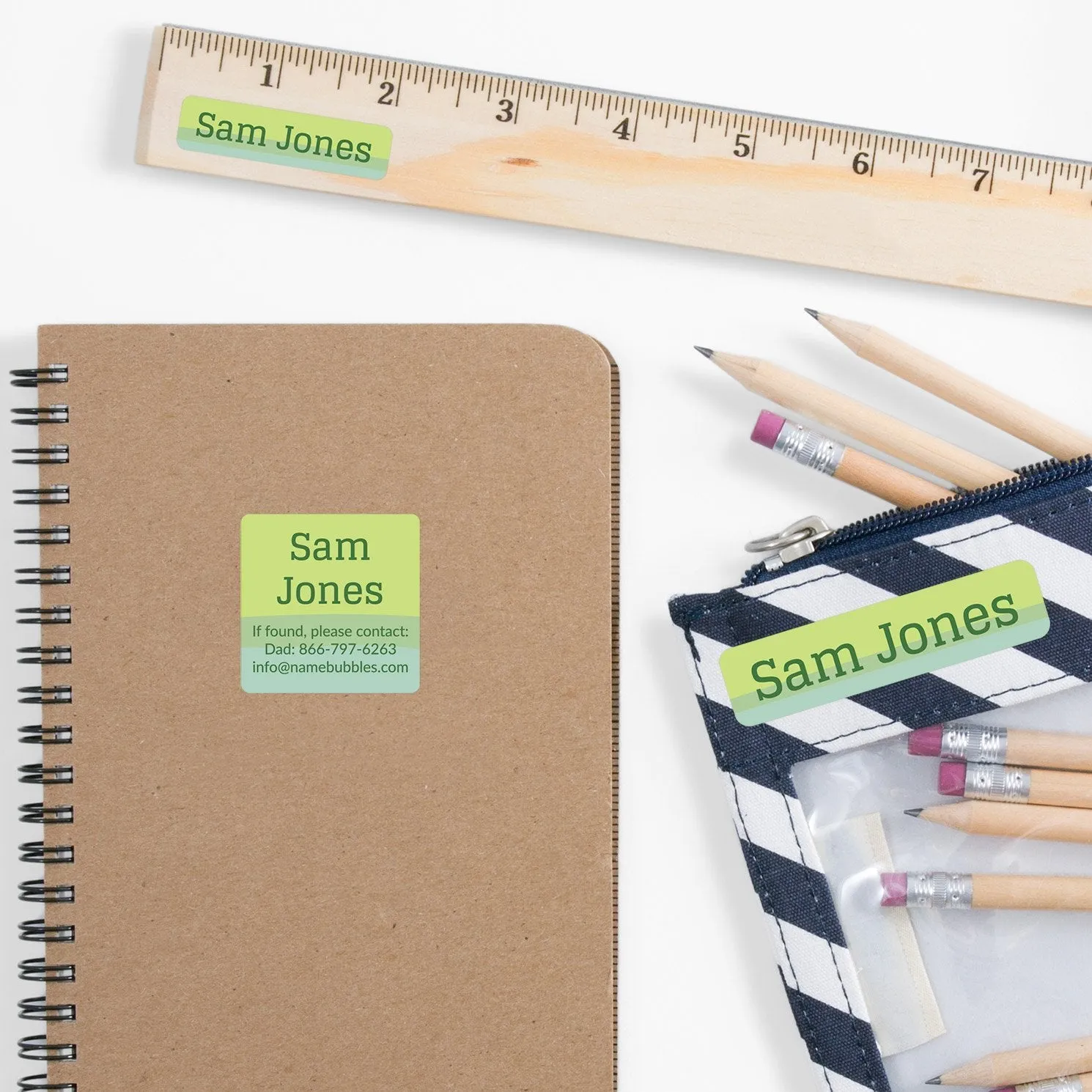 Ombre School Labels Pack