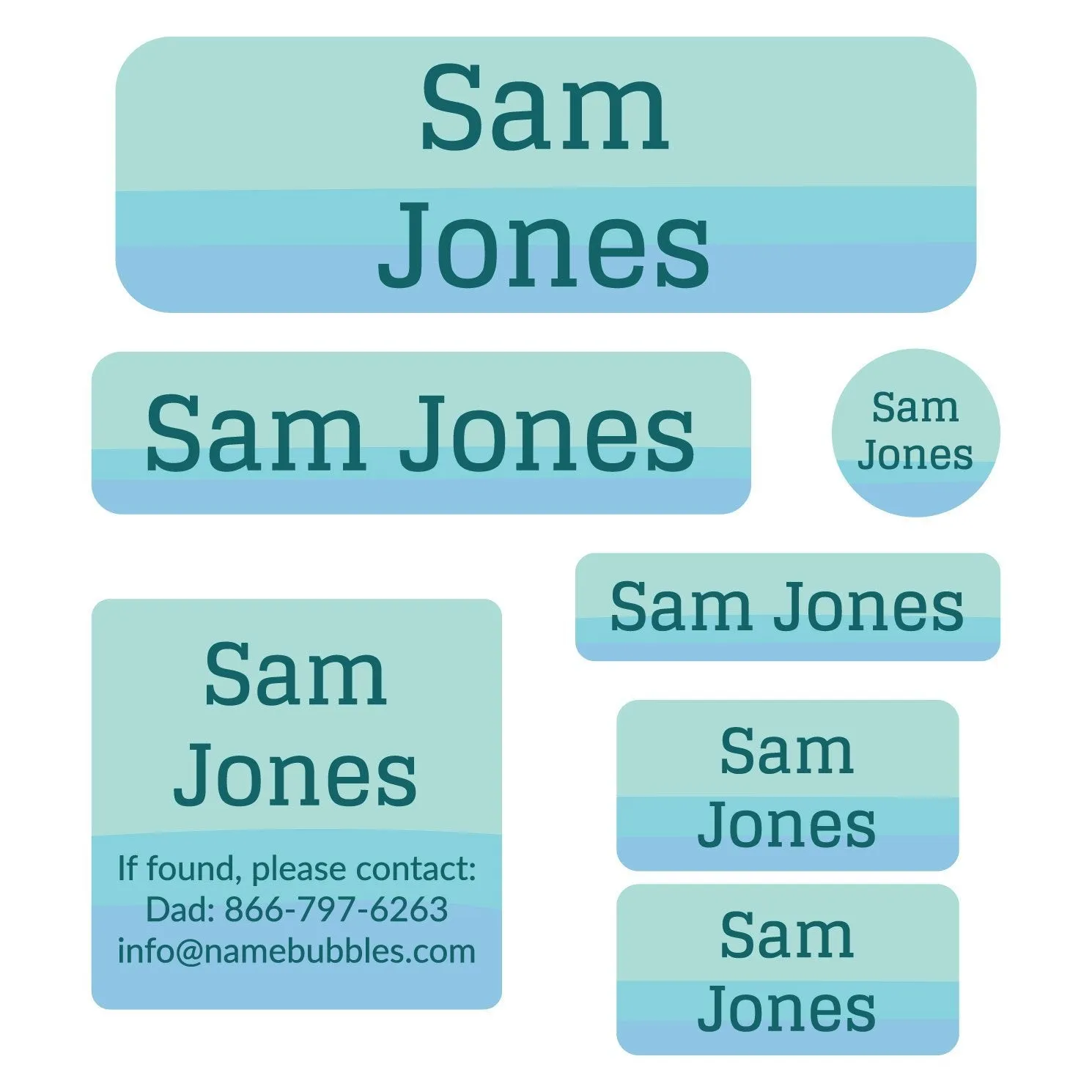 Ombre School Labels Pack
