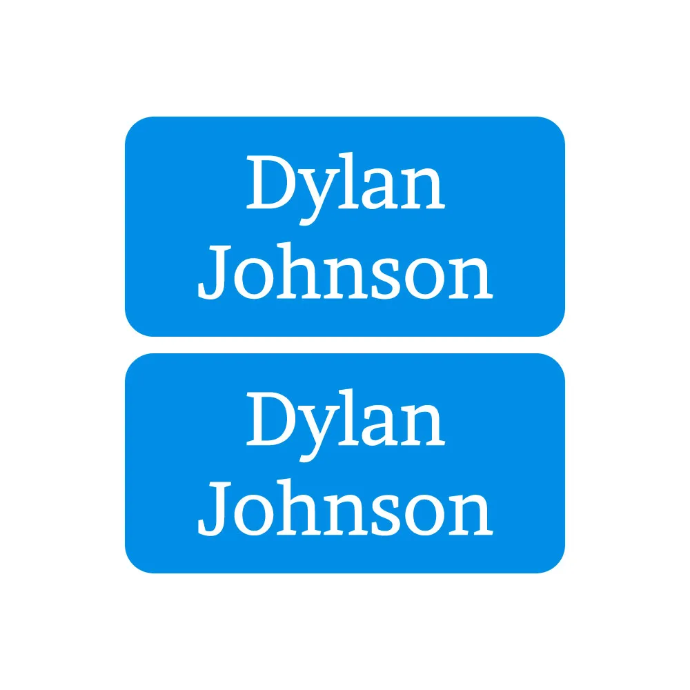 One Color Shoe Labels