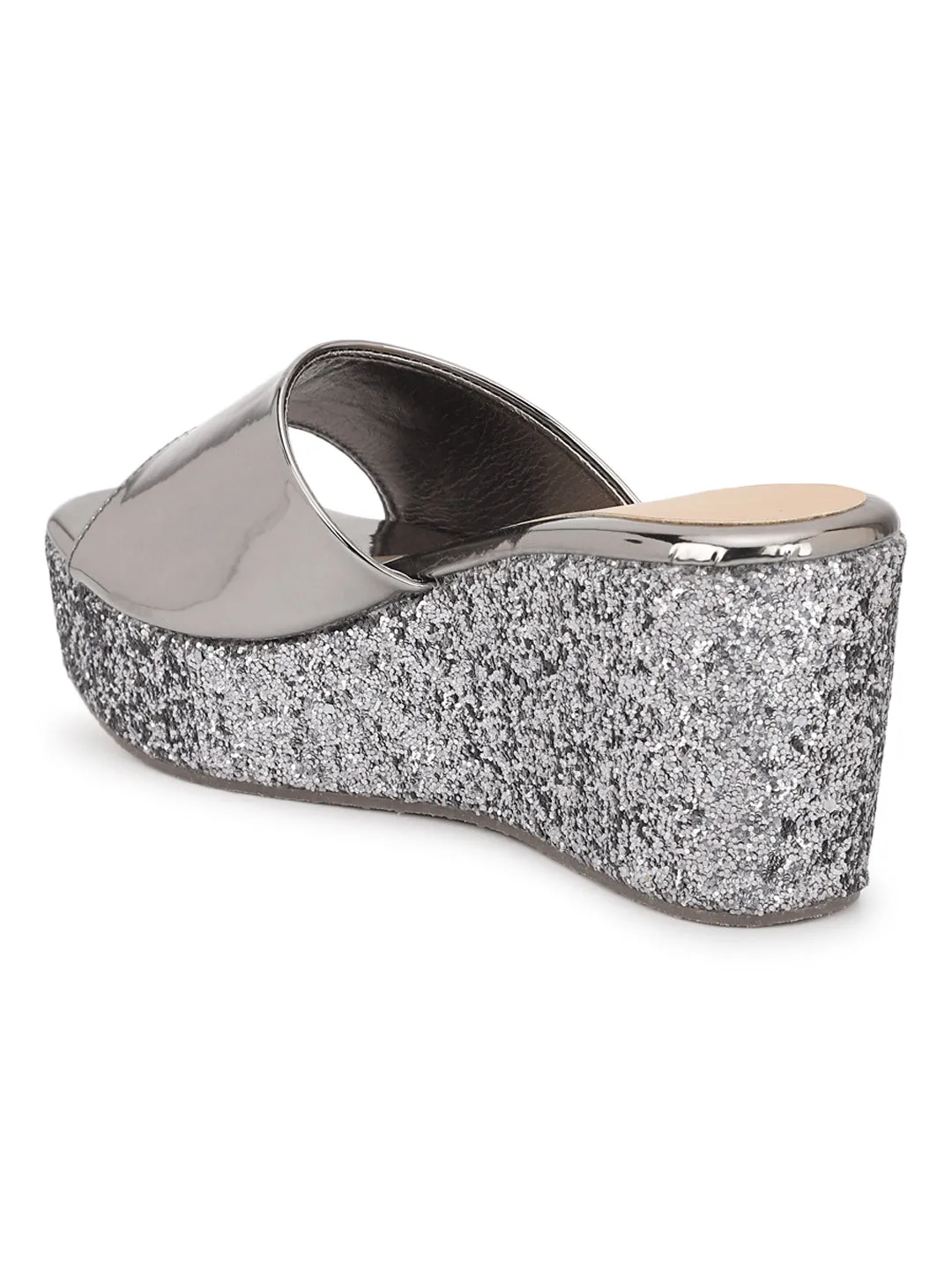 Pewter Patent Slip-On Wedges (TC-ST-010-PEW)