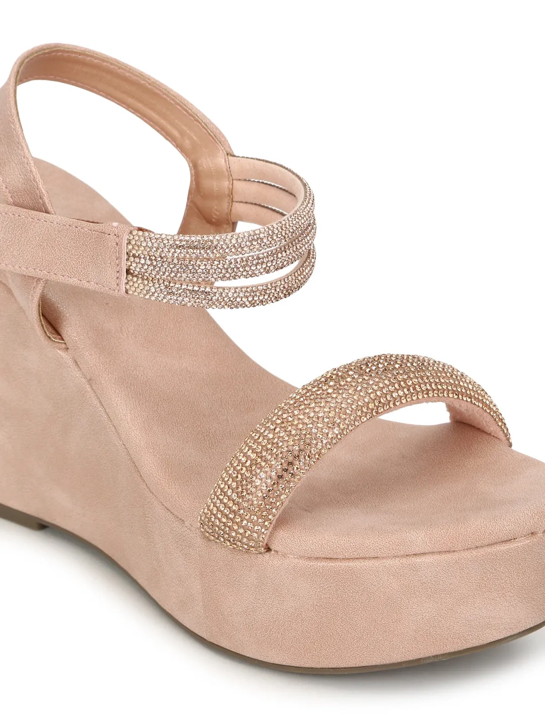 Pink PU Wedge Sandals (TC-G06979-PNK)