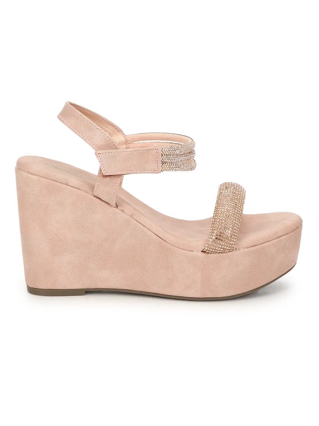 Pink PU Wedge Sandals (TC-G06979-PNK)