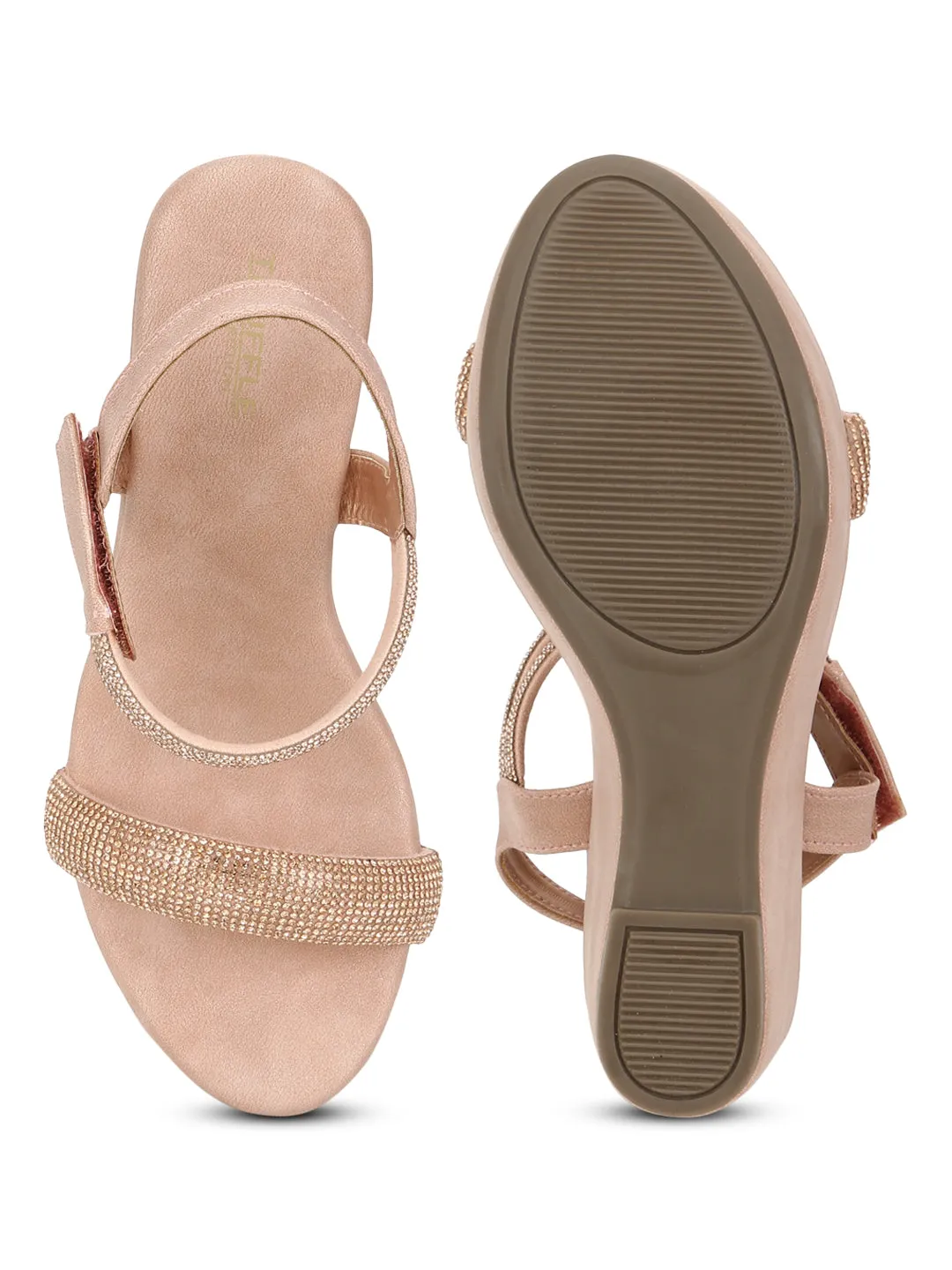 Pink PU Wedge Sandals (TC-G06979-PNK)
