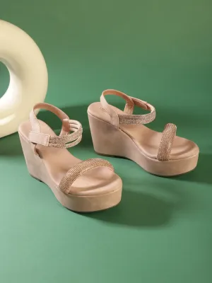Pink PU Wedge Sandals (TC-G06979-PNK)