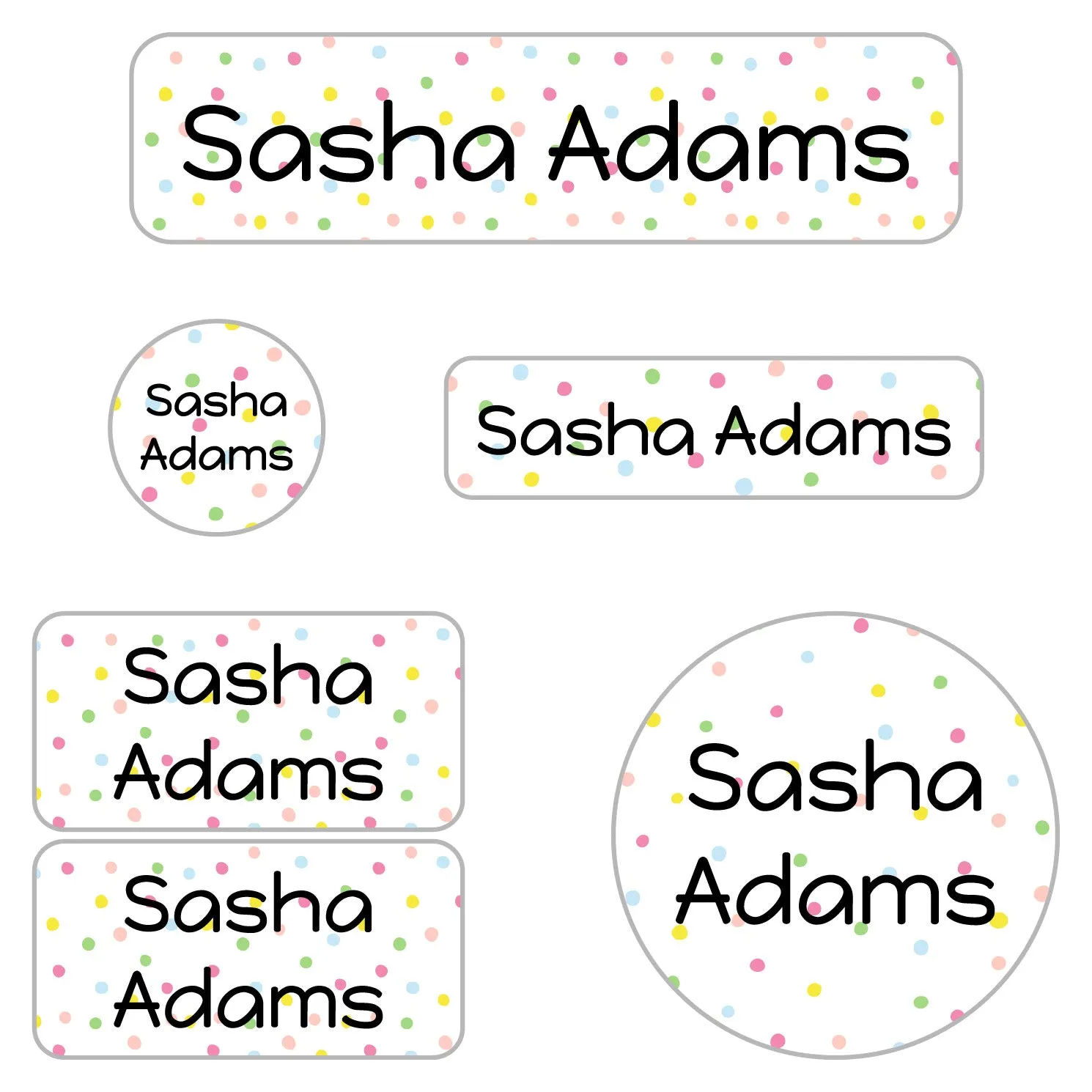 Pom Pom Daycare Labels Pack