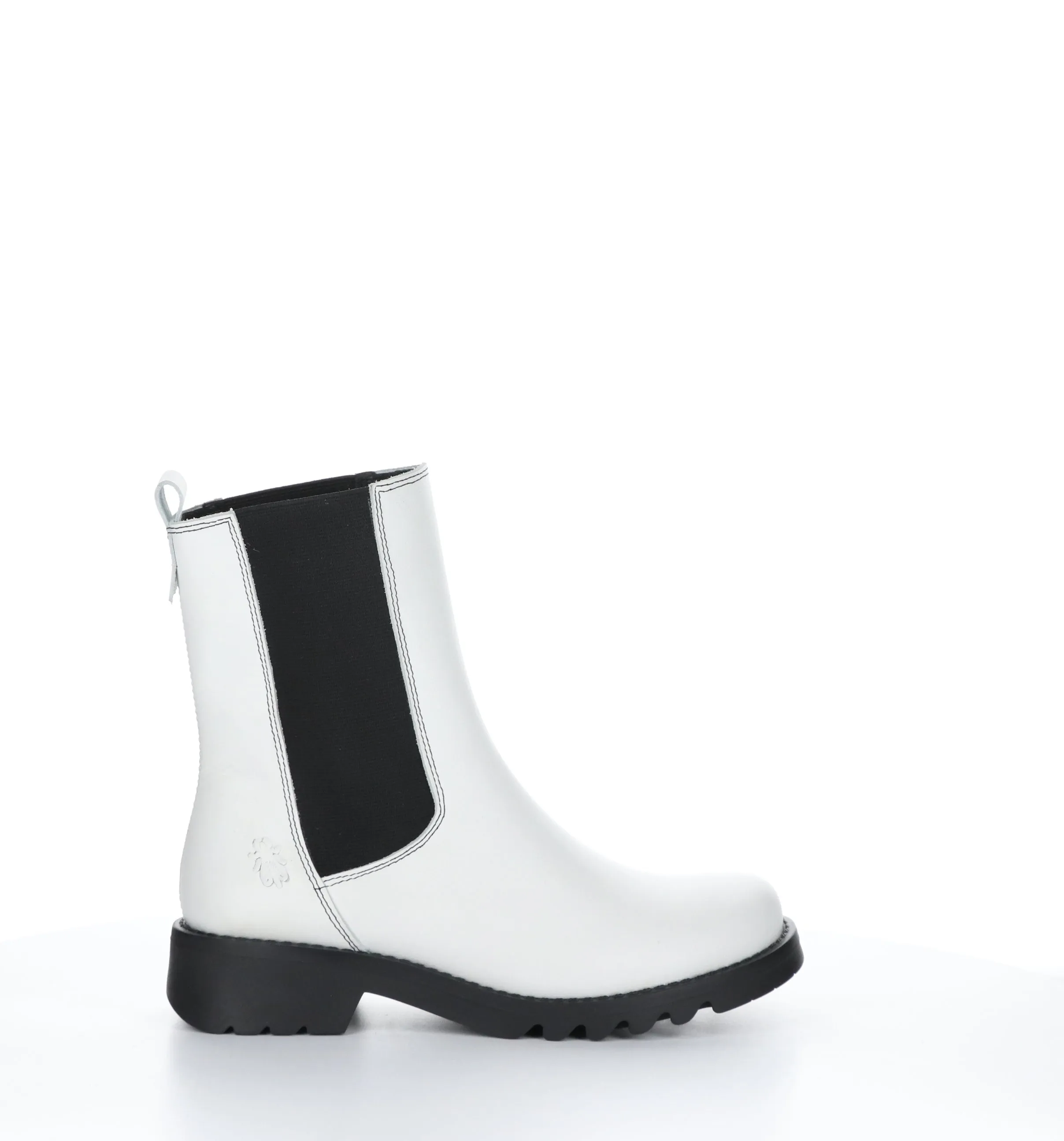REIN795FLY Off White Round Toe Boots