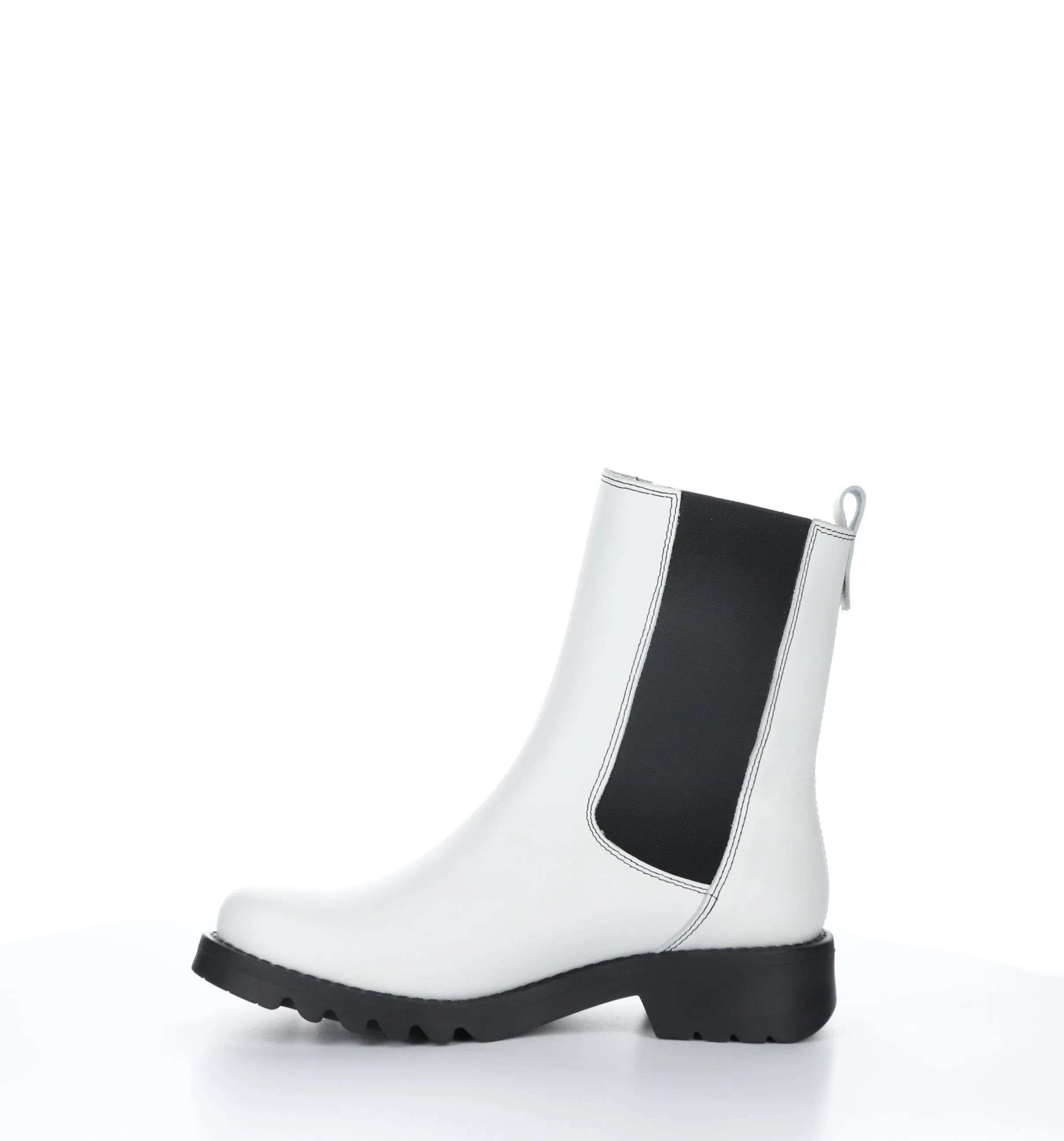 REIN795FLY Off White Round Toe Boots