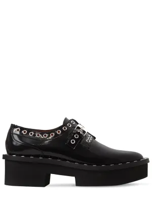 Robert Clergerie Black Patent Leather Eyelet Loafers Shoes 36 Uk 3 US 6 ladies