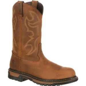 Rocky Men's 11" Waterproof Original Ride Branson Round Steel Toe Western Work Boot