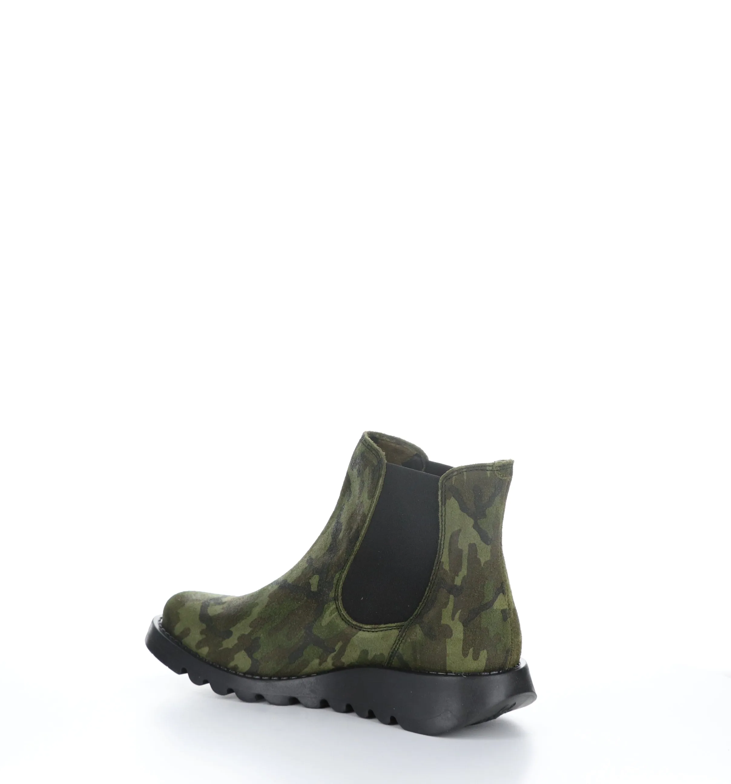 SALV195FLY Military Green Round Toe Ankle Boots