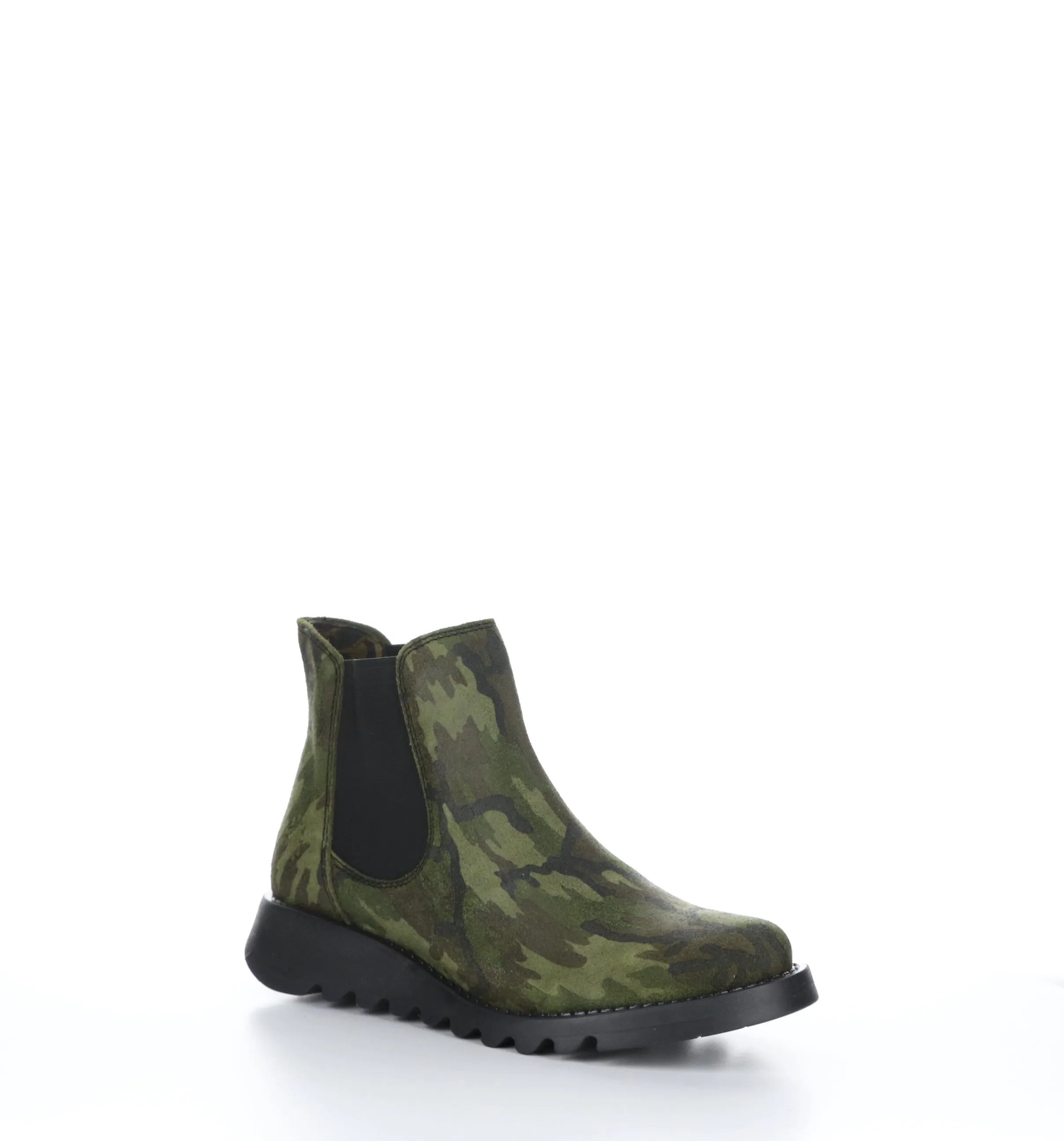 SALV195FLY Military Green Round Toe Ankle Boots