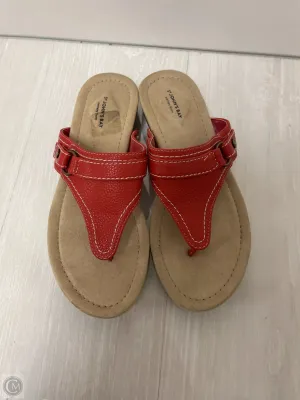 Sandals Flip Flops By St Johns Bay In Red, Size: 7.5