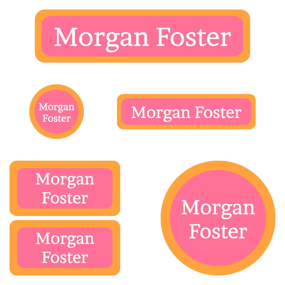 Solid Border Daycare Labels Pack