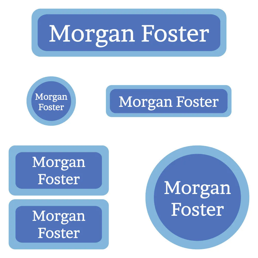 Solid Border Daycare Labels Pack
