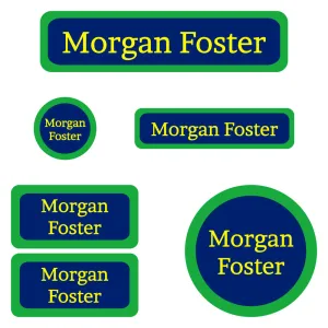 Solid Border Daycare Labels Pack