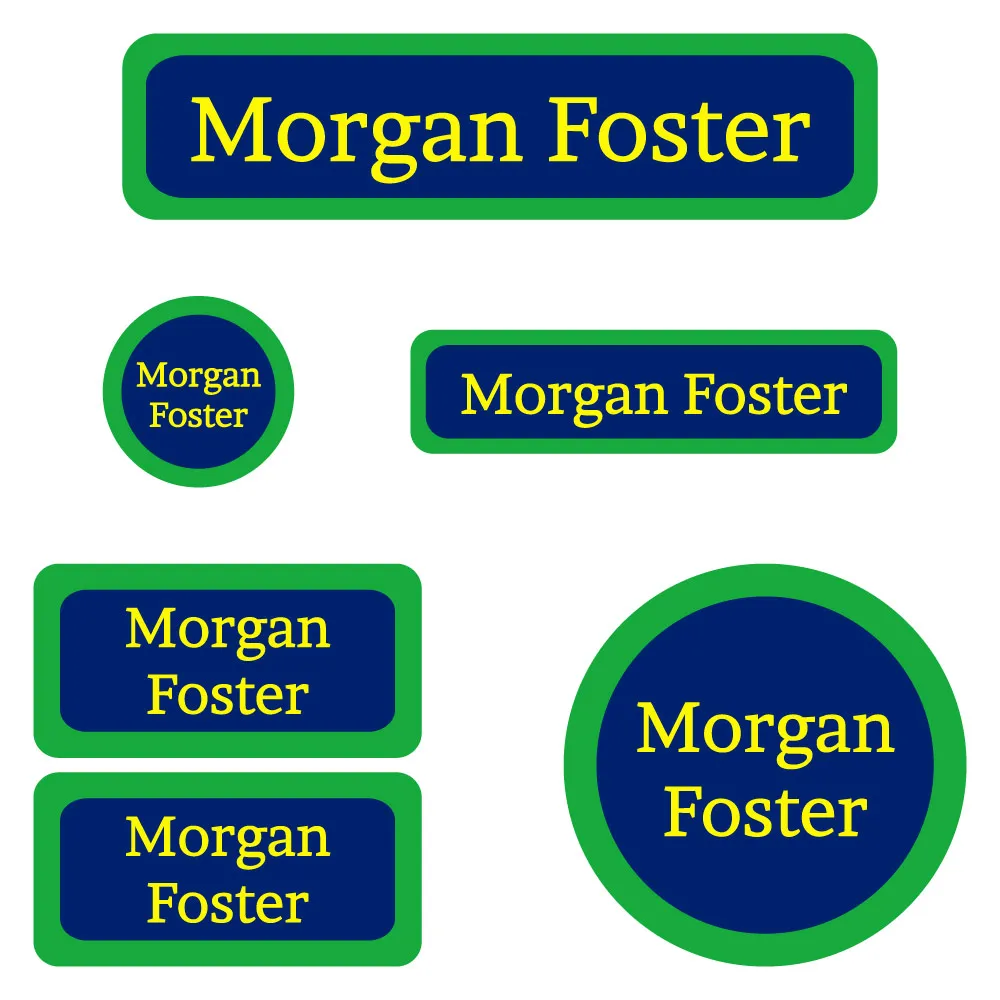 Solid Border Daycare Labels Pack
