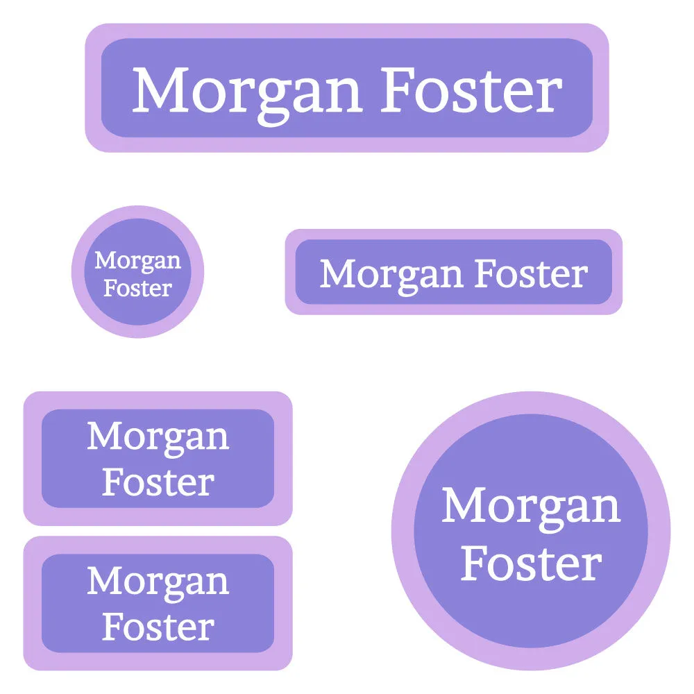 Solid Border Daycare Labels Pack