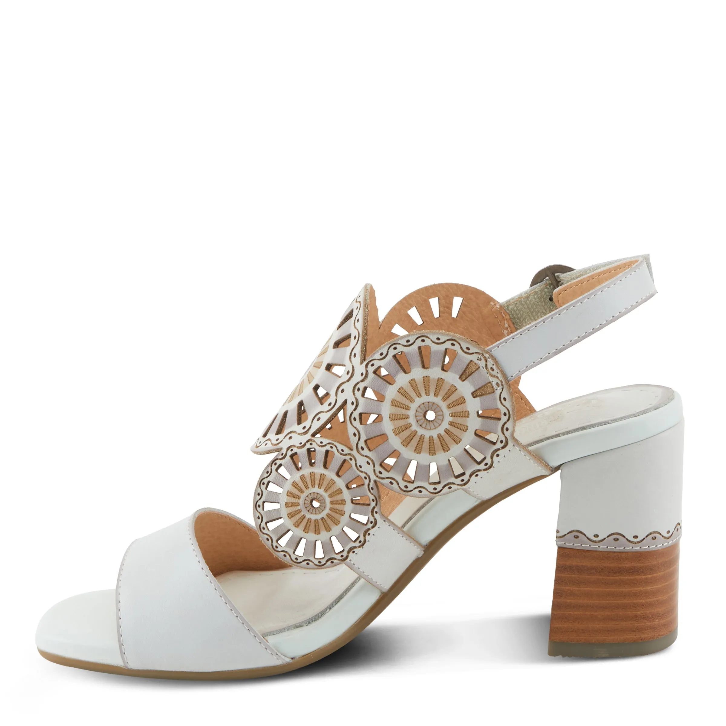 Spring Step Shoes  L'Artiste Pinwheel Sandals Women’s Leather 3 1/4" Heel