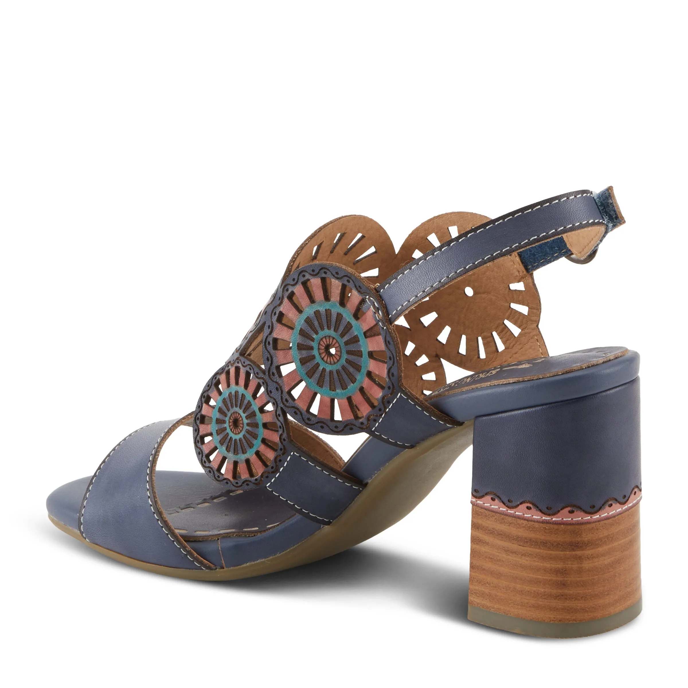 Spring Step Shoes  L'Artiste Pinwheel Sandals Women’s Leather 3 1/4" Heel