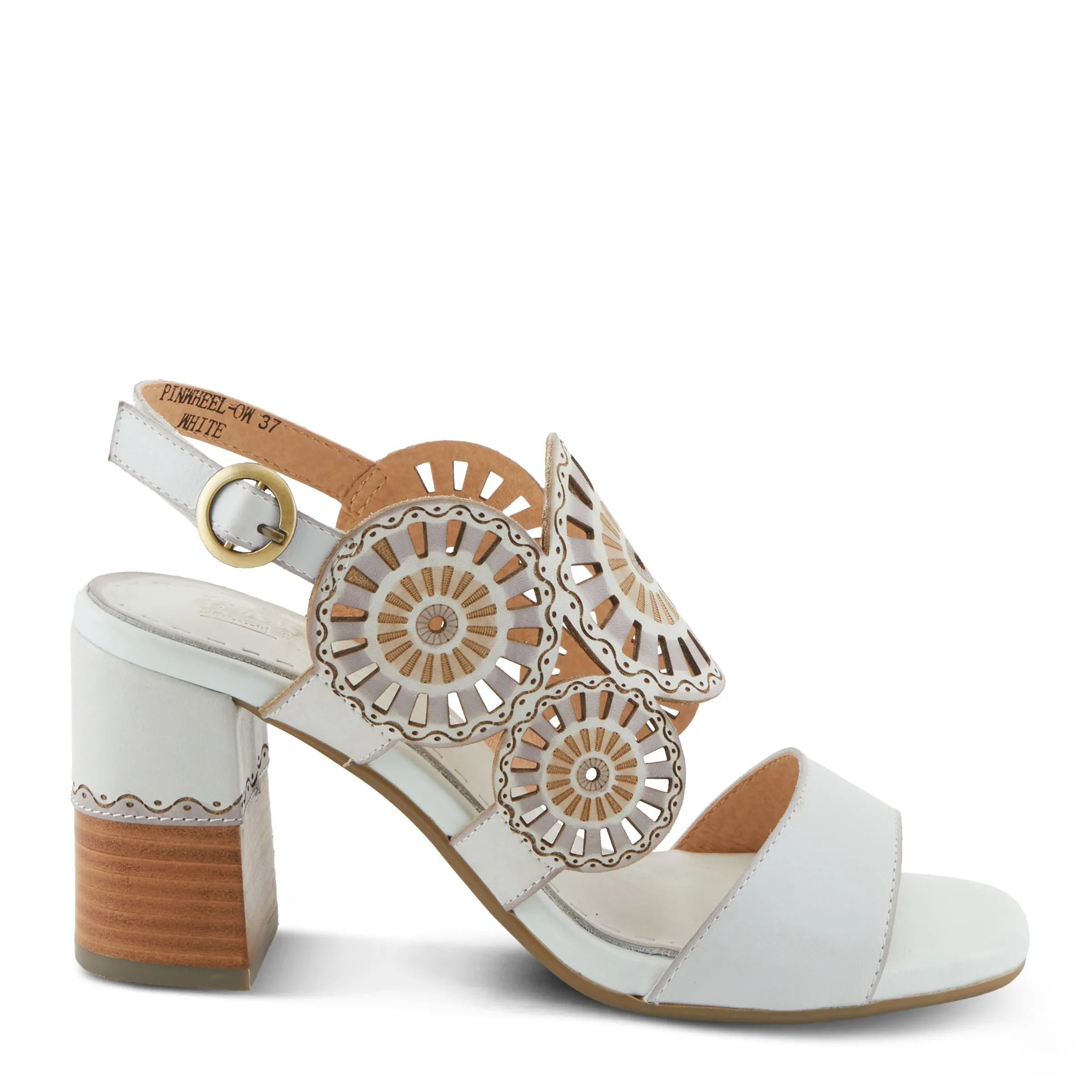 Spring Step Shoes  L'Artiste Pinwheel Sandals Women’s Leather 3 1/4" Heel