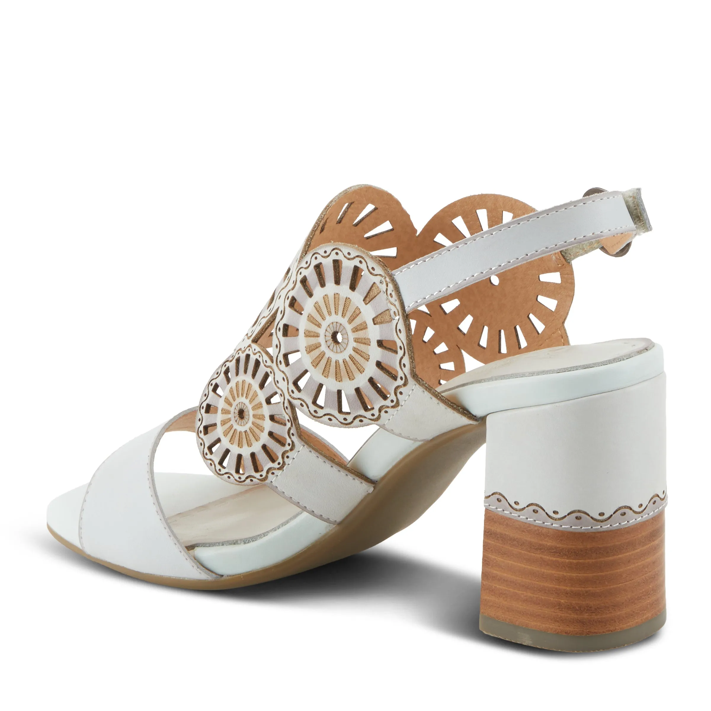 Spring Step Shoes  L'Artiste Pinwheel Sandals Women’s Leather 3 1/4" Heel