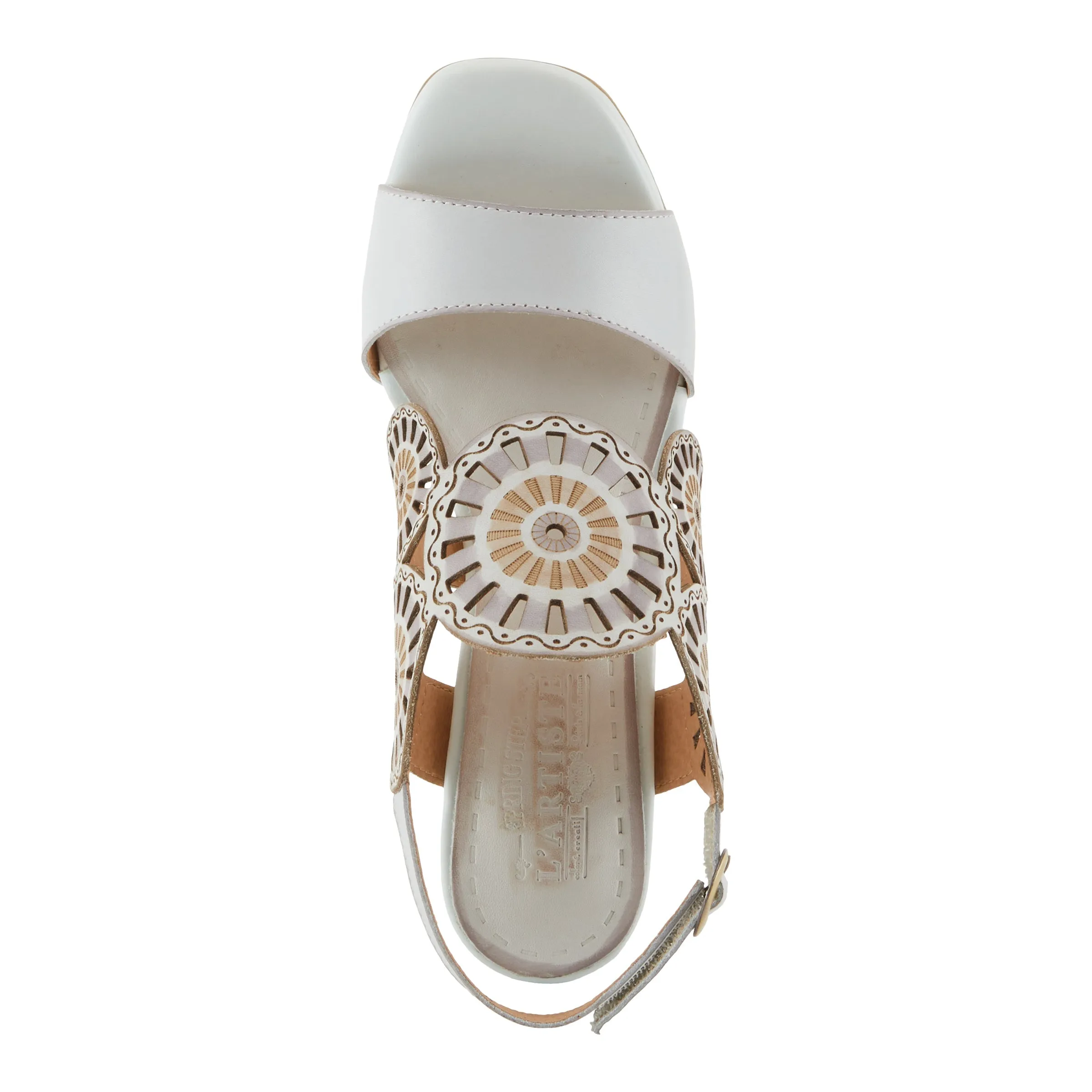 Spring Step Shoes  L'Artiste Pinwheel Sandals Women’s Leather 3 1/4" Heel