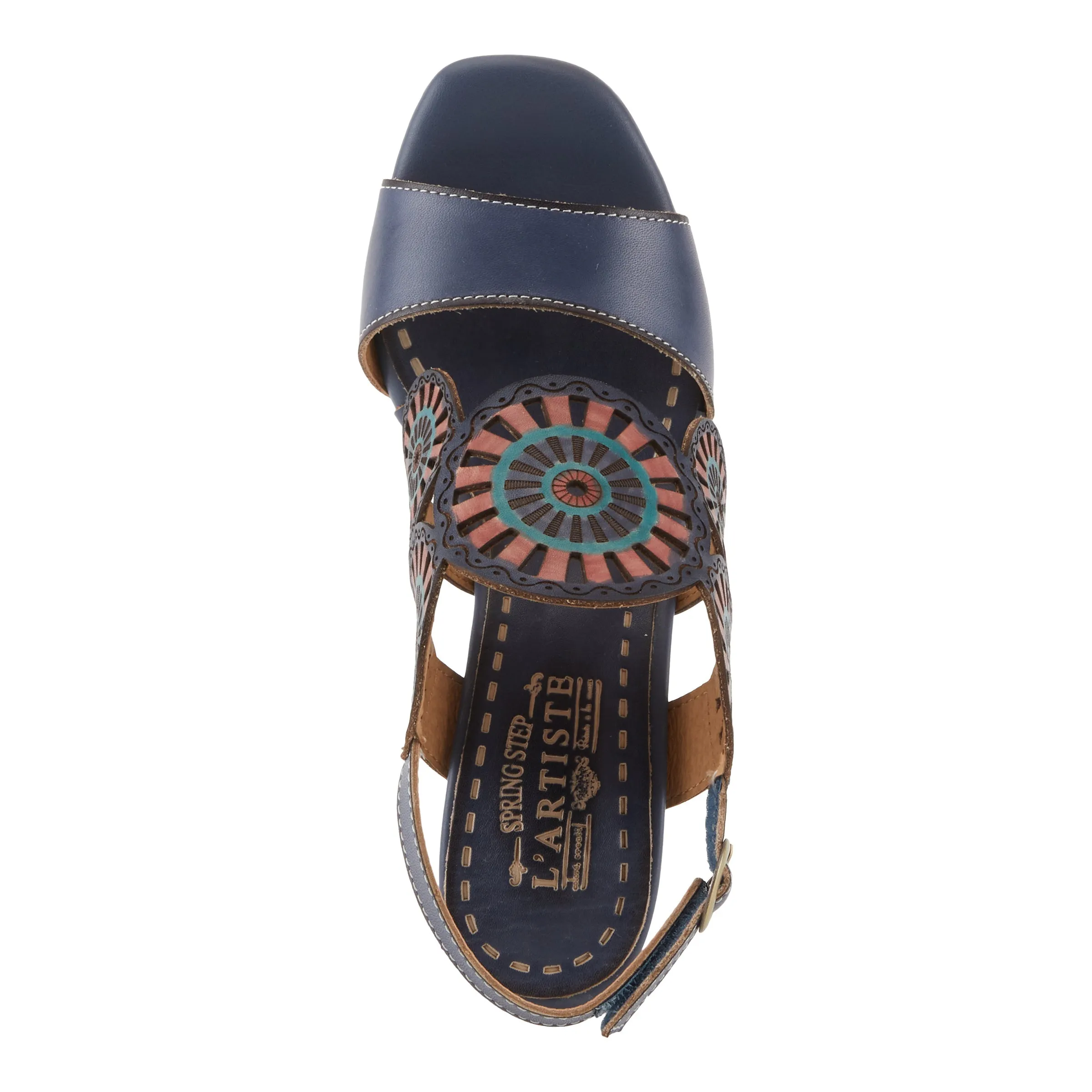 Spring Step Shoes  L'Artiste Pinwheel Sandals Women’s Leather 3 1/4" Heel