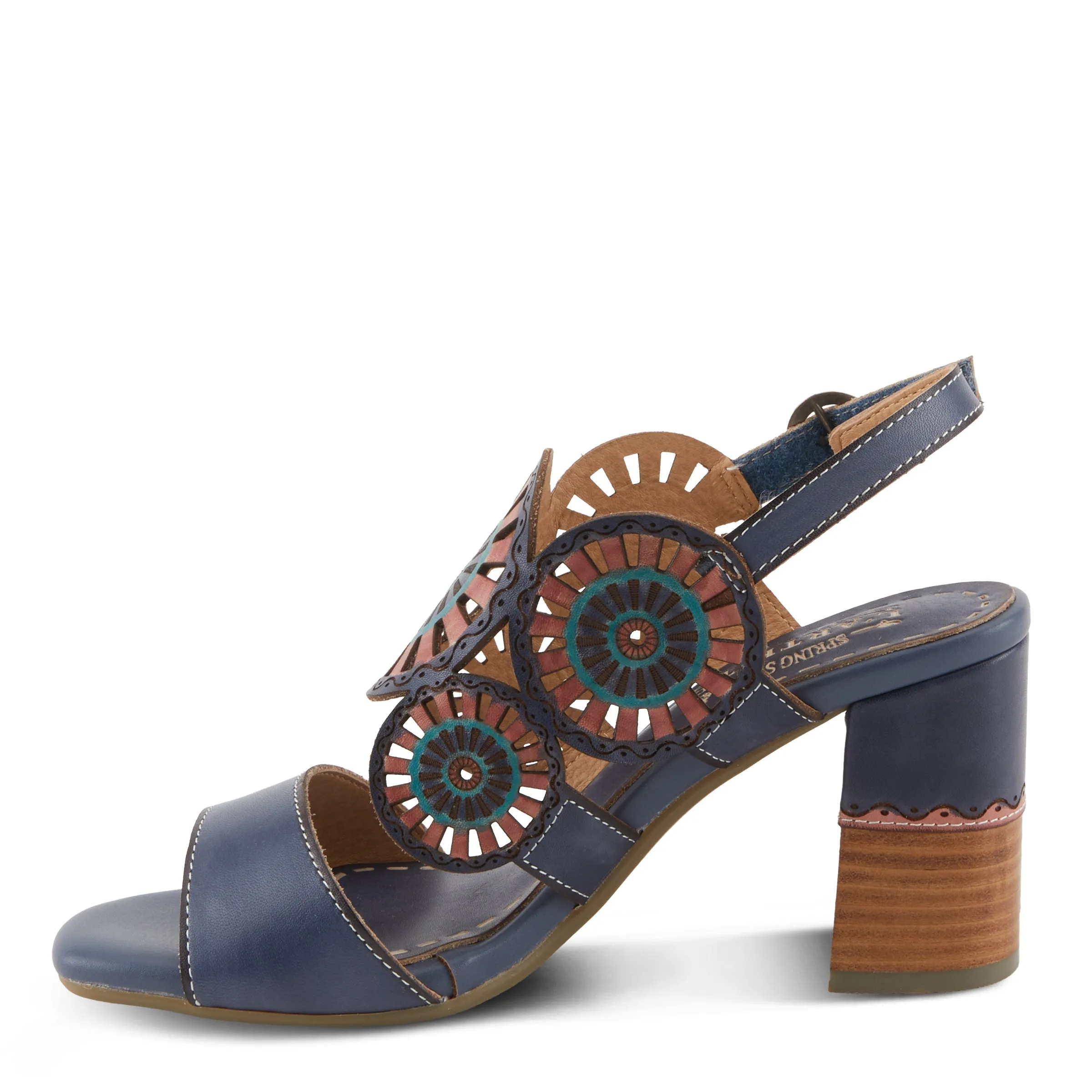Spring Step Shoes  L'Artiste Pinwheel Sandals Women’s Leather 3 1/4" Heel