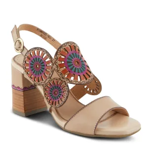 Spring Step Shoes  L'Artiste Pinwheel Sandals Women’s Leather 3 1/4" Heel