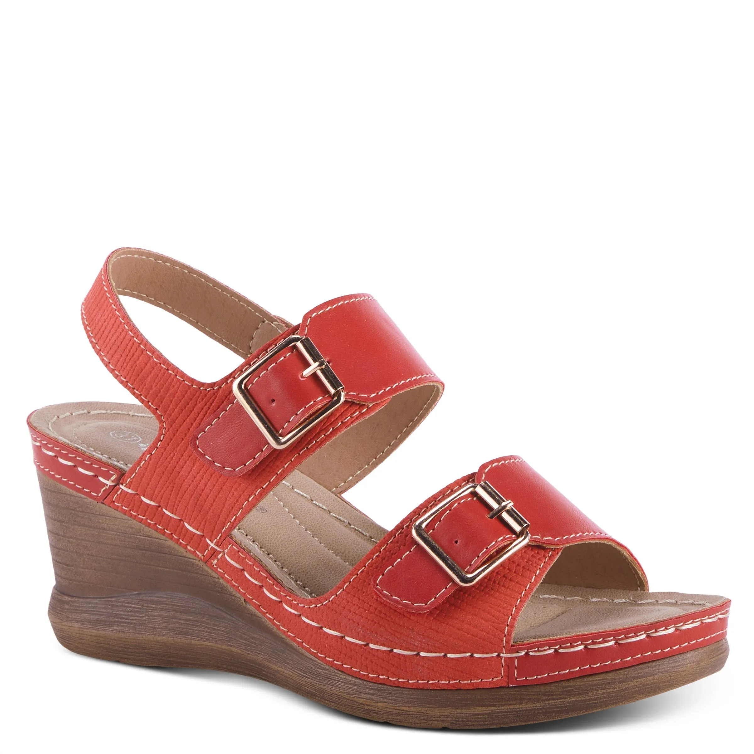 Spring Step Shoes  Patrizias Tavlin Sandals Women's Vegan Wedge 2.75" Heel