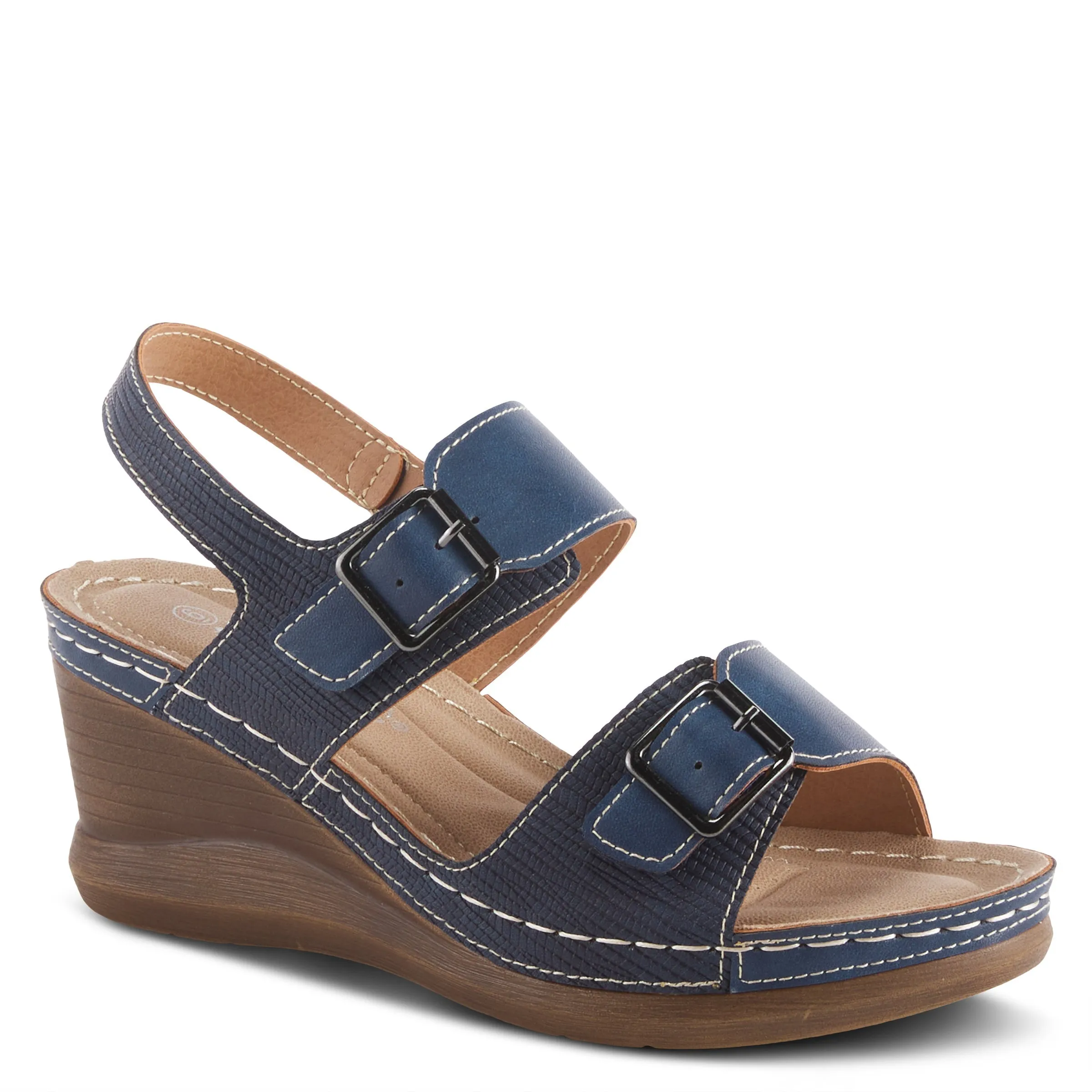 Spring Step Shoes  Patrizias Tavlin Sandals Women's Vegan Wedge 2.75" Heel
