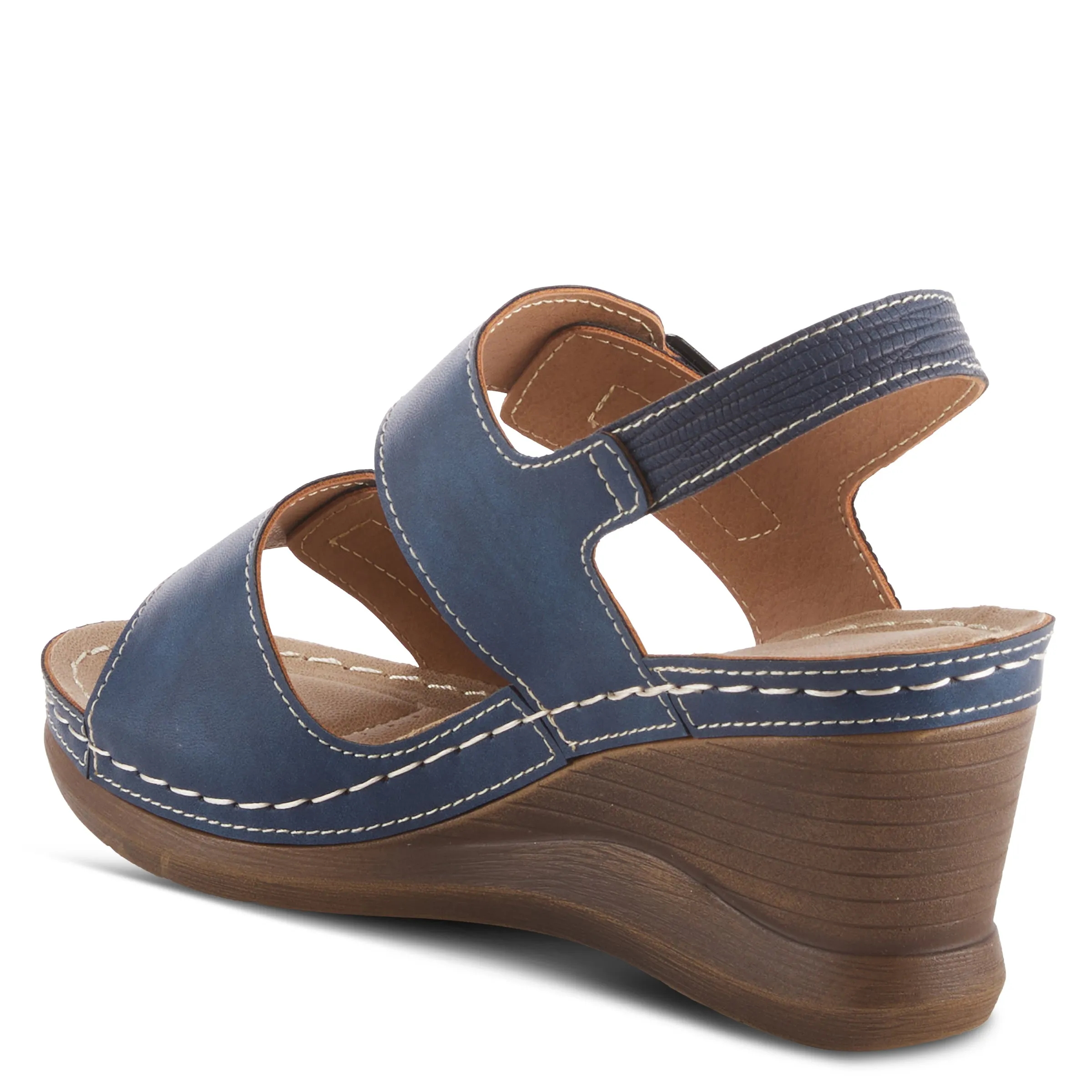 Spring Step Shoes  Patrizias Tavlin Sandals Women's Vegan Wedge 2.75" Heel