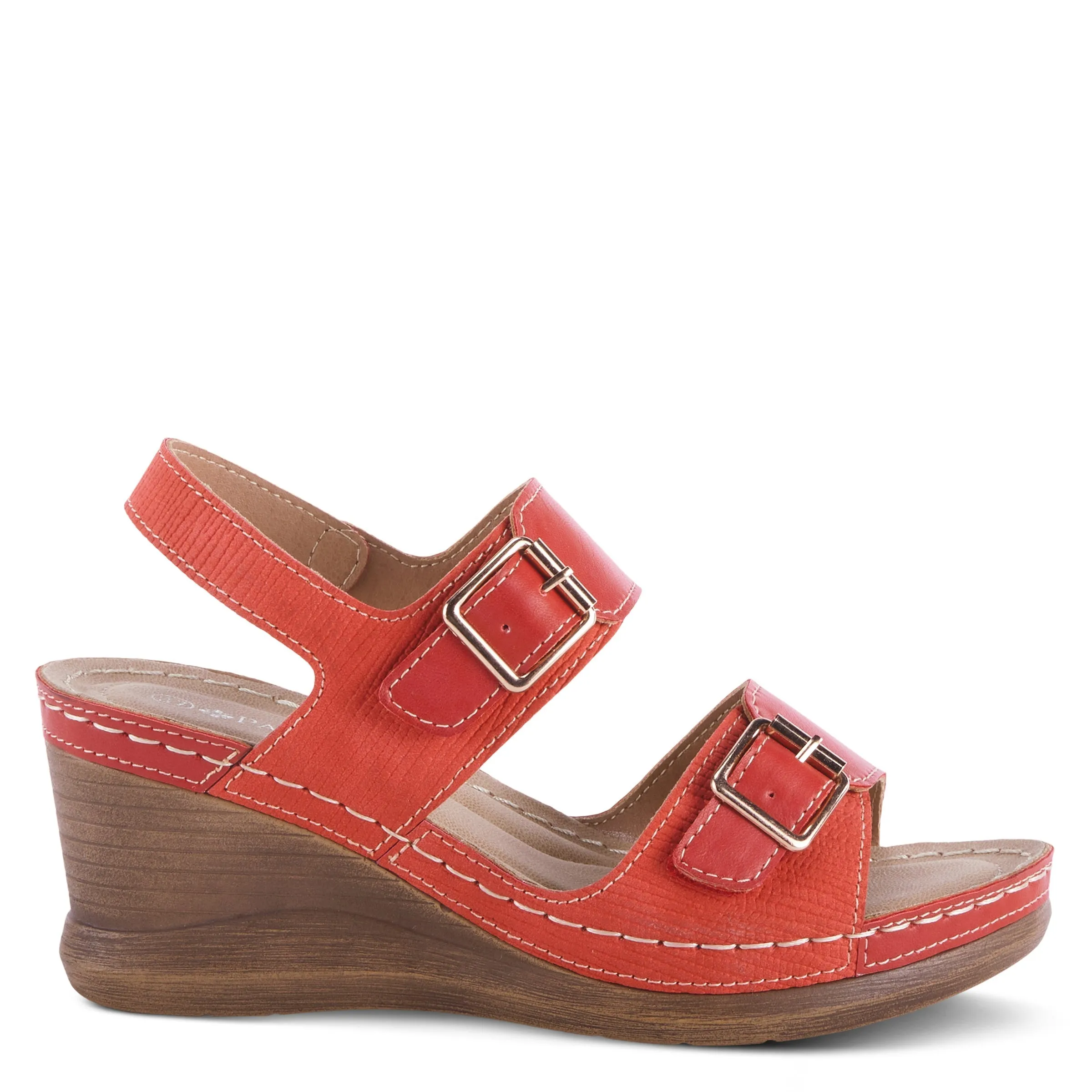 Spring Step Shoes  Patrizias Tavlin Sandals Women's Vegan Wedge 2.75" Heel