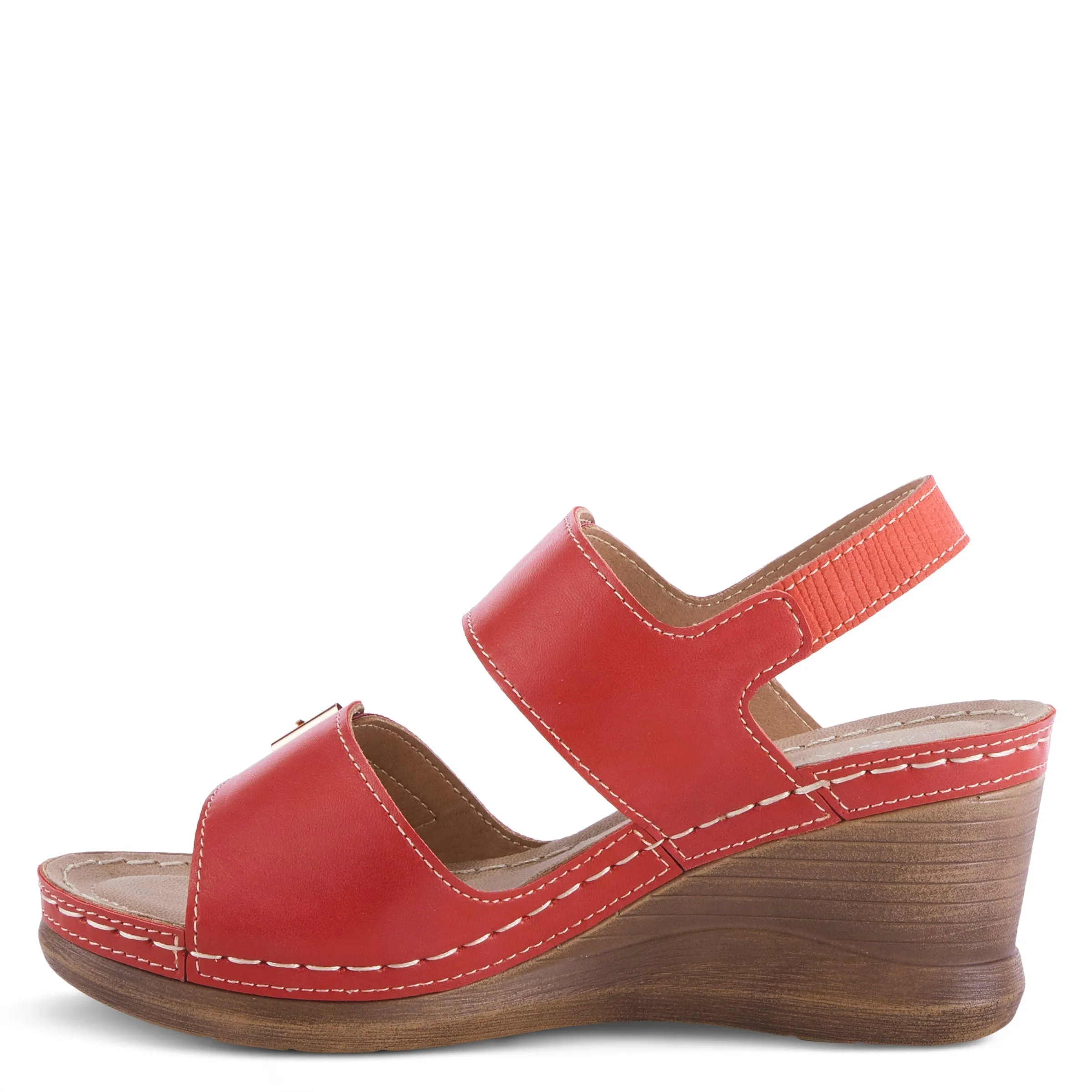 Spring Step Shoes  Patrizias Tavlin Sandals Women's Vegan Wedge 2.75" Heel