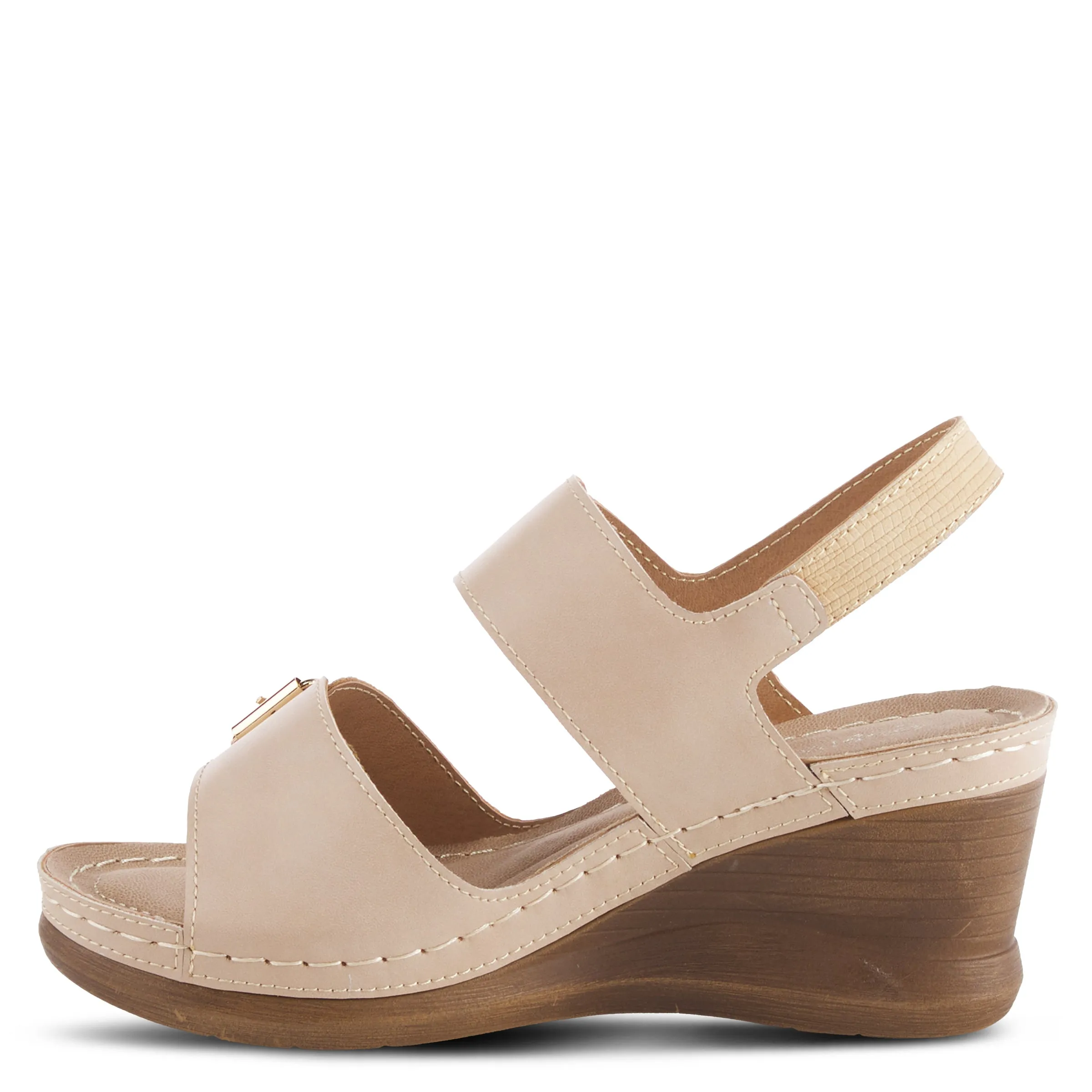 Spring Step Shoes  Patrizias Tavlin Sandals Women's Vegan Wedge 2.75" Heel